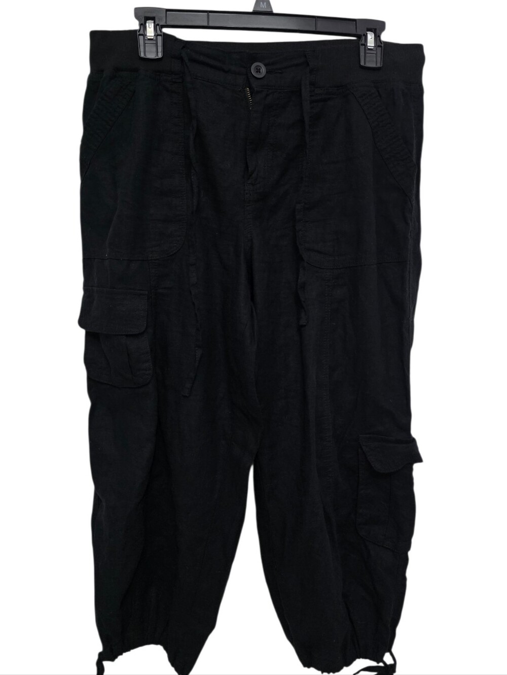 Aeropostale Women's Cargo Capri Pants Black Size Mediun